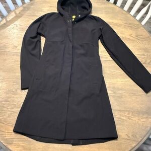 Lucy Black Hooded Trench Coat